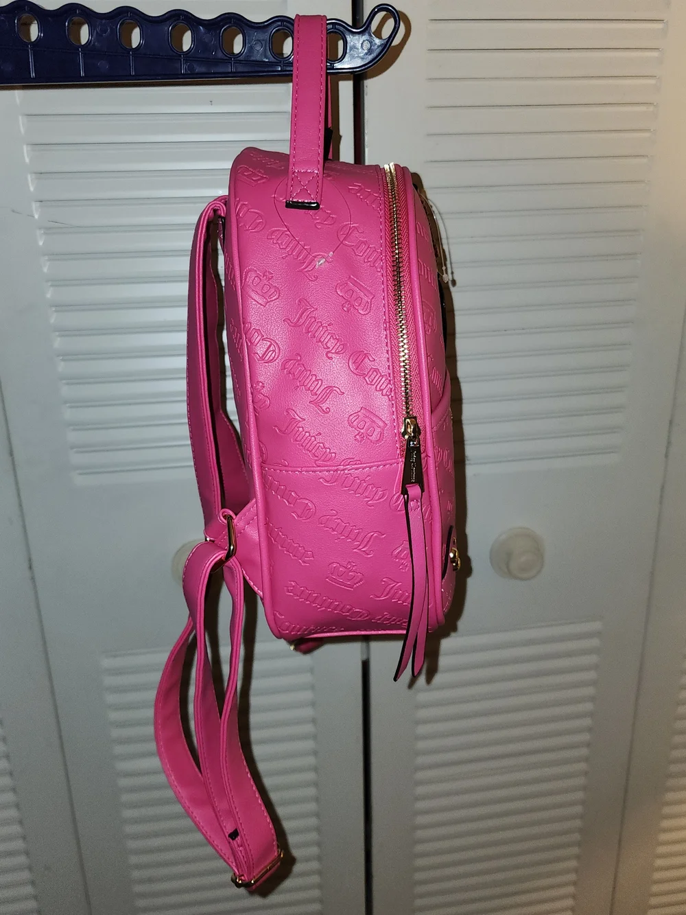 NWT Juicy Couture Pink JC Embossed and Embellished Mini Backpack